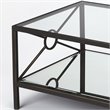 Beaumont Lane Modern Transitional Metal and Mirror Coffee Table