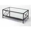 Beaumont Lane Modern Transitional Metal and Mirror Coffee Table