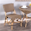Beaumont Lane Modern Transitional Rattan Dining Chair In Brown