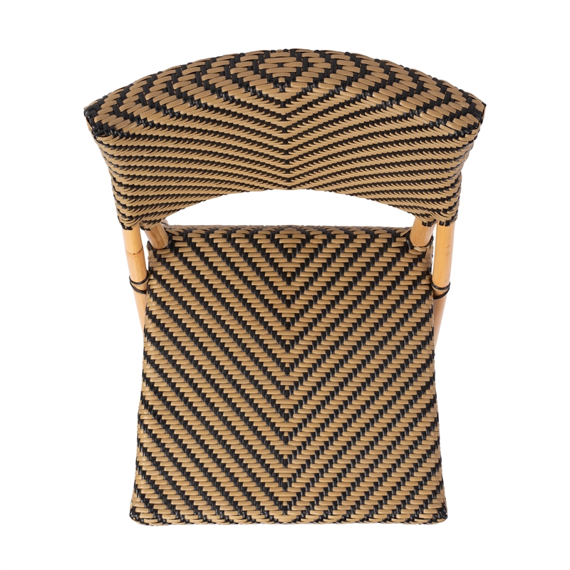 Beaumont Lane Modern Transitional Rattan Dining Chair In Brown