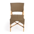 Beaumont Lane Modern Transitional Rattan Dining Chair In Brown