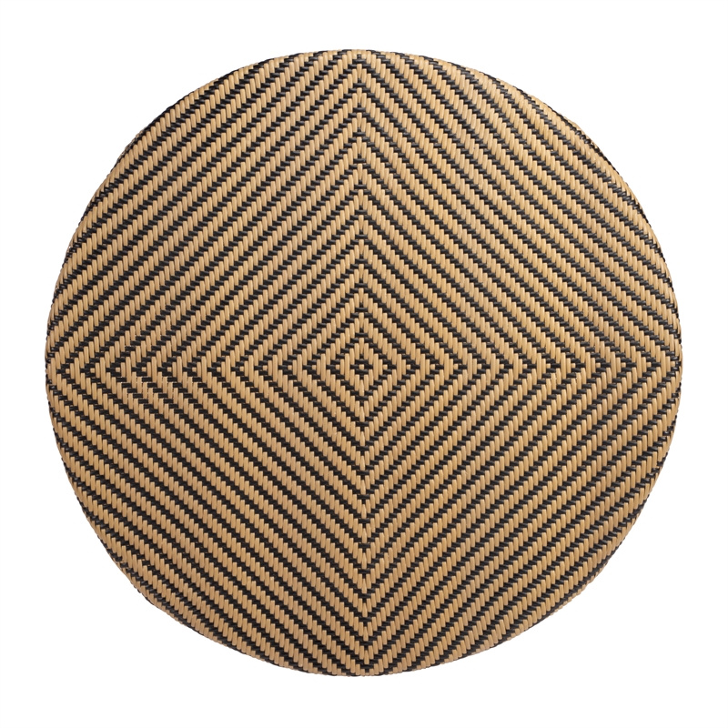 Beaumont Lane Traditional Brown and Beige Rattan Dining Table