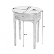 Beaumont Lane Mid-Century Transitional Mango Wood End Table In Dark Brown