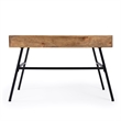 Beaumont Lane Modern Metal Mid-Century Wooden Brown Finish Desk