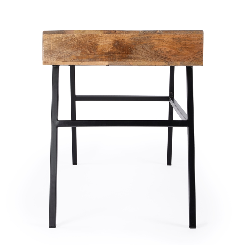 Beaumont Lane Modern Metal Mid-Century Wooden Brown Finish Desk
