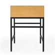 Beaumont Lane Modern 1 Drawer Natural Wood And Iron End Table