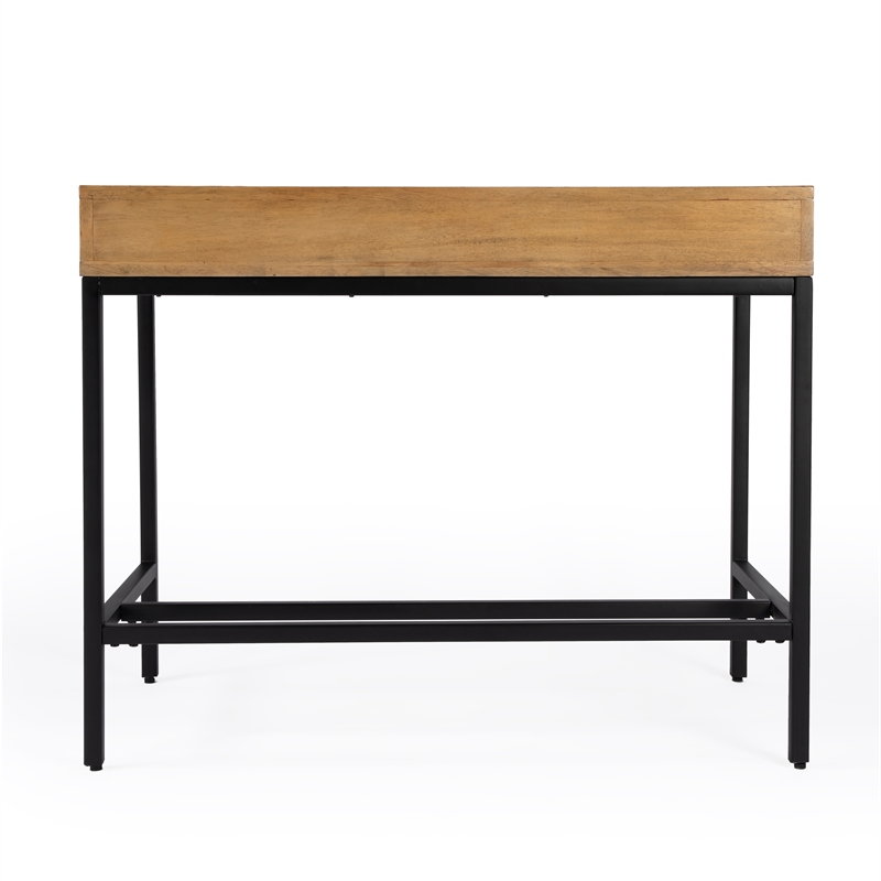 Beaumont Lane Contemporary 2-Drawer Natural Wood Writing Desk