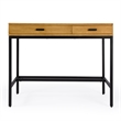 Beaumont Lane Contemporary 2-Drawer Natural Wood Writing Desk