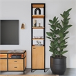 Beaumont Lane Modern Narrow Natural Wood And Iron 84