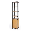 Beaumont Lane Modern Narrow Natural Wood And Iron 84