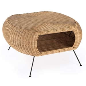 Beaumont Lane Modern Coastal Natural Finish Rattan Coffee Table