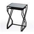 Beaumont Lane Metal Contemporary Mirrored Iron Nesting Tables