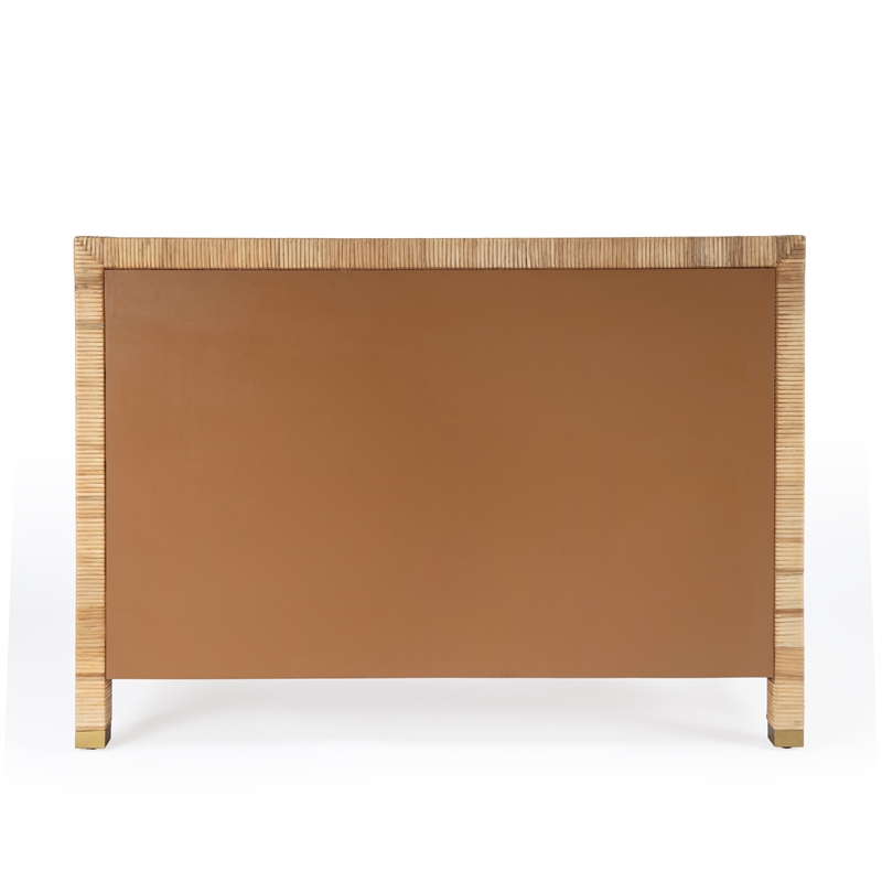 Beaumont Lane Coastal 6 Drawer Natural And Wood Double Dresser