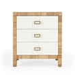Beaumont Lane Coastal 3 Drawer Natural And White And Wood Chest