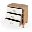Beaumont Lane Coastal 3 Drawer Natural And White And Wood Chest