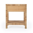 Beaumont Lane Modern Coastal 1 Drawer Rattan Natural Nightstand