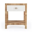 Beaumont Lane Modern Coastal 1 Drawer Rattan Natural Nightstand
