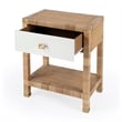 Beaumont Lane Modern Coastal 1 Drawer Rattan Natural Nightstand