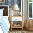 Beaumont Lane Modern Coastal 1 Drawer Rattan Natural Nightstand