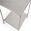 Beaumont Lane Contemporary Marble Side Table in White Finish