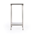 Beaumont Lane Contemporary Marble Side Table in White Finish