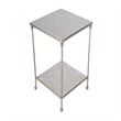 Beaumont Lane Contemporary Marble Side Table in White Finish