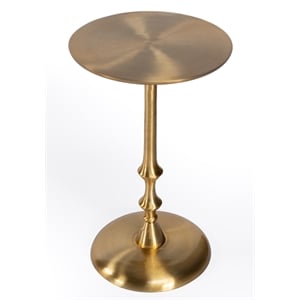 Beaumont Lane Contemporary Metal Side Table in Shiny Gold Finish