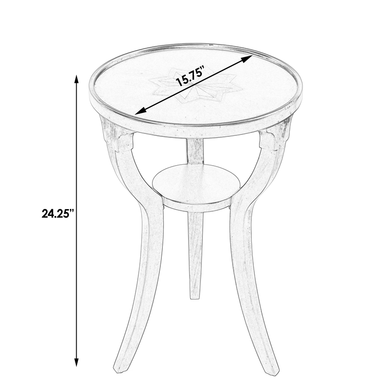 Beaumont Lane Traditional Wood Round 15.75