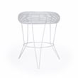 Beaumont Lane Modern Decorative Bright White Wire Iron Accent Table