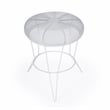 Beaumont Lane Modern Decorative Bright White Wire Iron Accent Table