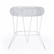 Beaumont Lane Modern Decorative Bright White Wire Iron Accent Table