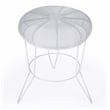 Beaumont Lane Modern Decorative Bright White Wire Iron Accent Table