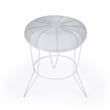Beaumont Lane Modern Decorative Bright White Wire Iron Accent Table