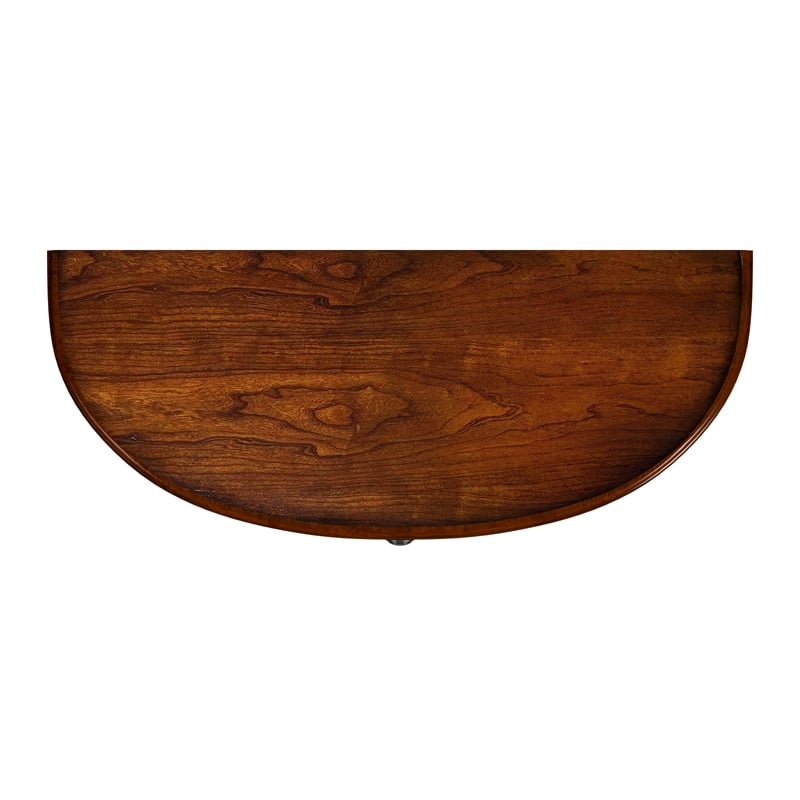 Beaumont Lane Traditional Wood Demilune Console Table - Antique Cherry