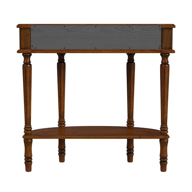 Beaumont Lane Traditional Wood Demilune Console Table - Antique Cherry