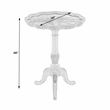 Beaumont Lane Wood Traditional Antique Beige Pedestal Side Table