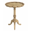 Beaumont Lane Wood Traditional Antique Beige Pedestal Side Table