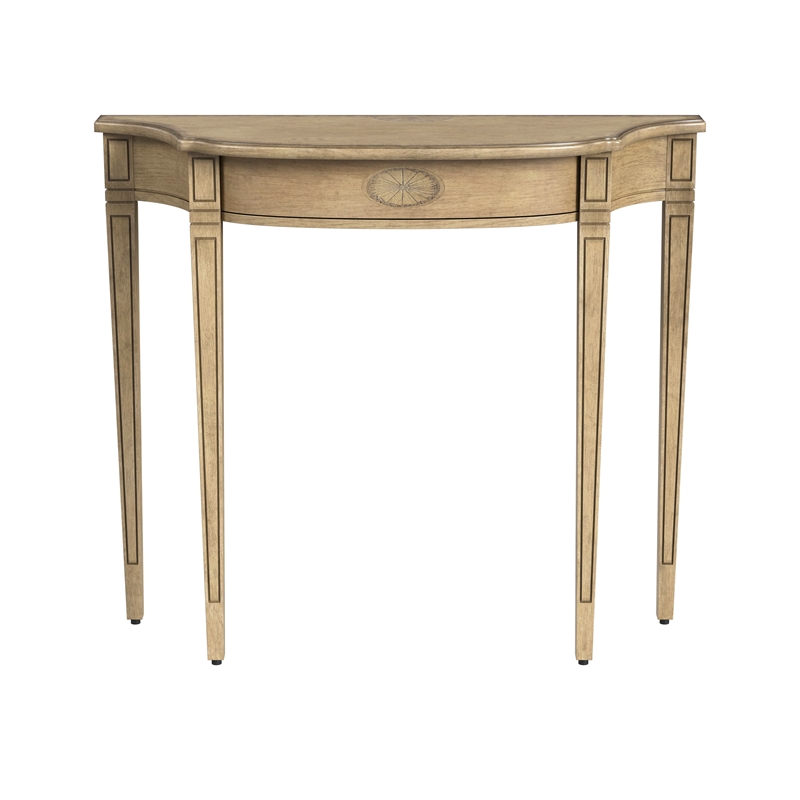 Beaumont Lane Modern Transitional Antique Beige Wood Console Table