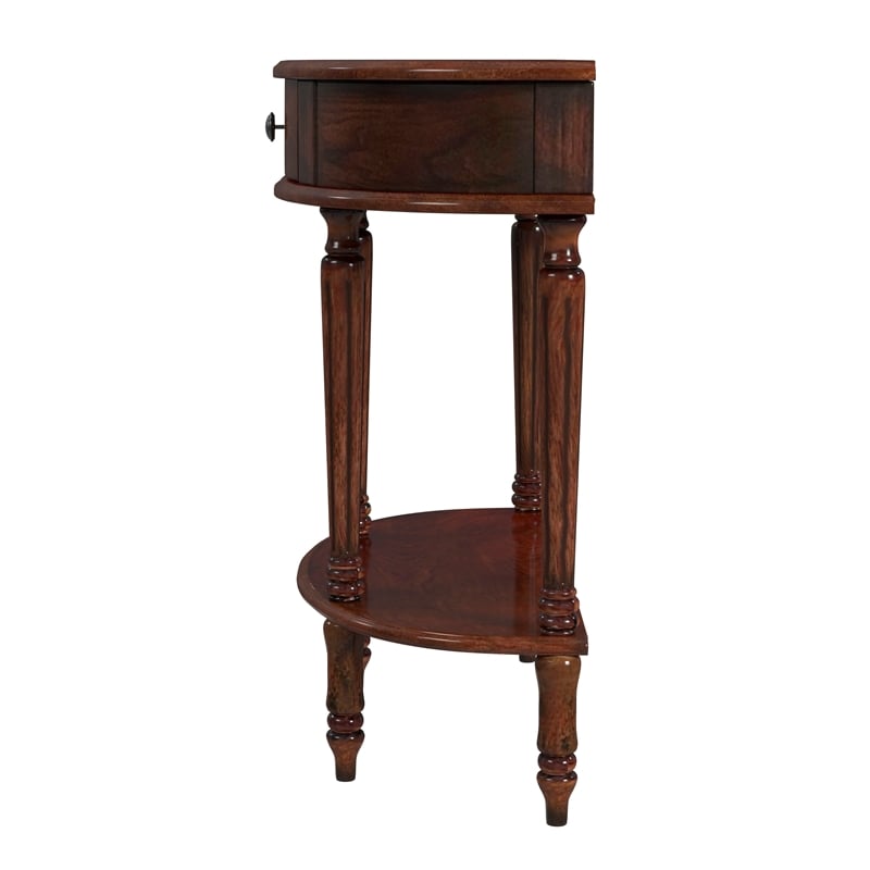 Beaumont Lane Traditional Handmade Demilune Console Table - Cherry Brown