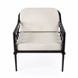 Beaumont Lane Transitional Iron Upholstered Outdoor Lounge Chair