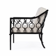 Beaumont Lane Transitional Iron Upholstered Outdoor Lounge Chair