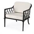 Beaumont Lane Transitional Iron Upholstered Outdoor Lounge Chair