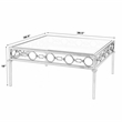 Beaumont Lane Transitional Iron Square Outdoor Patio Coffee Table In Black