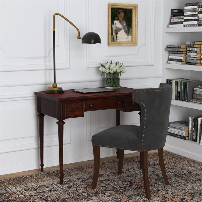 Beaumont Lane Traditional Wood Writing Desk In Cherry Finish