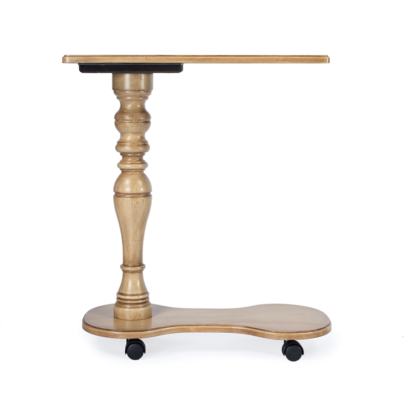 Beaumont Lane Transitional Mobile Tray Table In Beige Finish