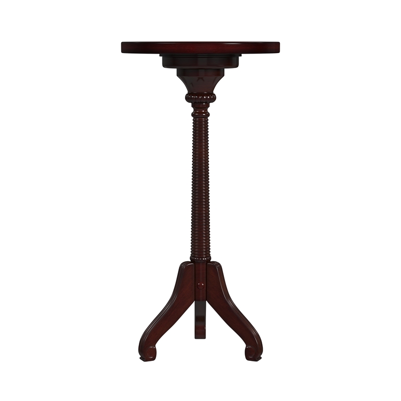 Beaumont Lane Traditional Wood Pedestal Table in Cherry Brown