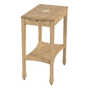 Beaumont Lane Modern Wood Traditional Beige End Table in Beige