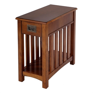 Beaumont Lane Wood Transitional One- Drawer Side Table - Brown
