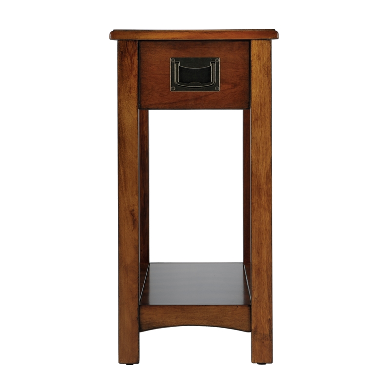Beaumont Lane Wood Transitional One- Drawer Side Table - Brown