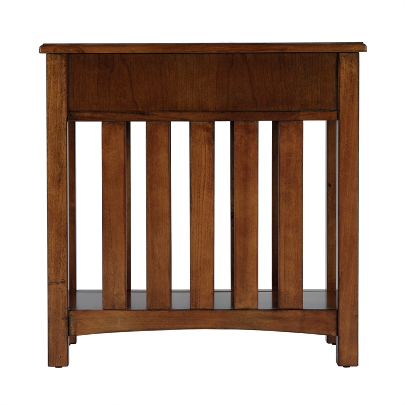 Beaumont Lane Wood Transitional One- Drawer Side Table - Brown